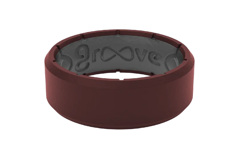 Men's anti - allergy rings for sensitive skinEdge Crimson & Grey Ring