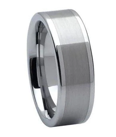 Men's glow - in - the - dark rings for a fun effectTungsten Carbide Wedding Ring -8mm Men's glow - in - the - dark rings for a fun effectTungsten Carbide Wedding Ring -8mm
