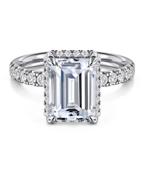 Men's Malachite Engagement Rings in 14K Gold with a Carved Stone Centerpiece14K White Gold 0.47cttw SI2 G-H Diamond Semi-Mount Engagement Ring by Gabriel
