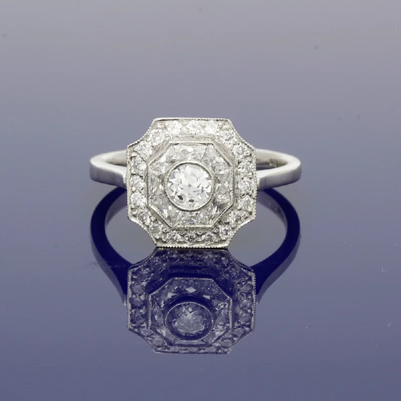 Men's Citrine Engagement Rings in Stainless Steel with a Stackable Band DesignPlatinum Art Deco Diamond Tiered Cluster Ring Men's Citrine Engagement Rings in Stainless Steel with a Stackable Band DesignPlatinum Art Deco Diamond Tiered Cluster Ring