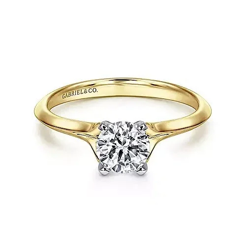 Heart - Shaped Women's Diamond Rings in Rose Gold for a Romantic and Symbolic GiftGabriel 14K Yellow Gold 4 Prong Style Diamond Semi-Mount Engagement Ring Heart - Shaped Women's Diamond Rings in Rose Gold for a Romantic and Symbolic GiftGabriel 14K Yellow Gold 4 Prong Style Diamond Semi-Mount Engagement Ring