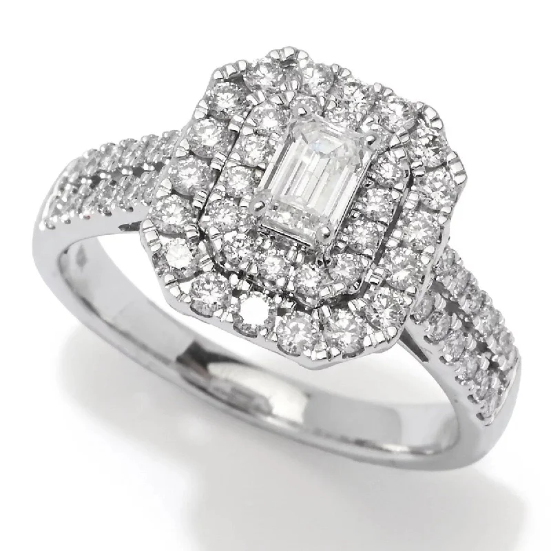 Women's Solitaire Diamond Rings with Round - Cut Diamonds and Platinum Settings for an Elegant Engagement10K White Gold 1.00ctw Diamond Ring, 4.3 grams - Size 7 Women's Solitaire Diamond Rings with Round - Cut Diamonds and Platinum Settings for an Elegant Engagement10K White Gold 1.00ctw Diamond Ring, 4.3 grams - Size 7