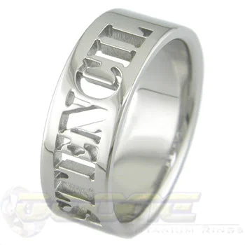 Titanium Rings with a Multi - Colored Anodized FinishStencil