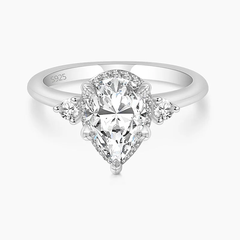 Silicone Women's Rings for a Comfortable and Durable Option925 Sterling Silver Pear Shaped 5 Prong Gemstone Ring Silicone Women's Rings for a Comfortable and Durable Option925 Sterling Silver Pear Shaped 5 Prong Gemstone Ring