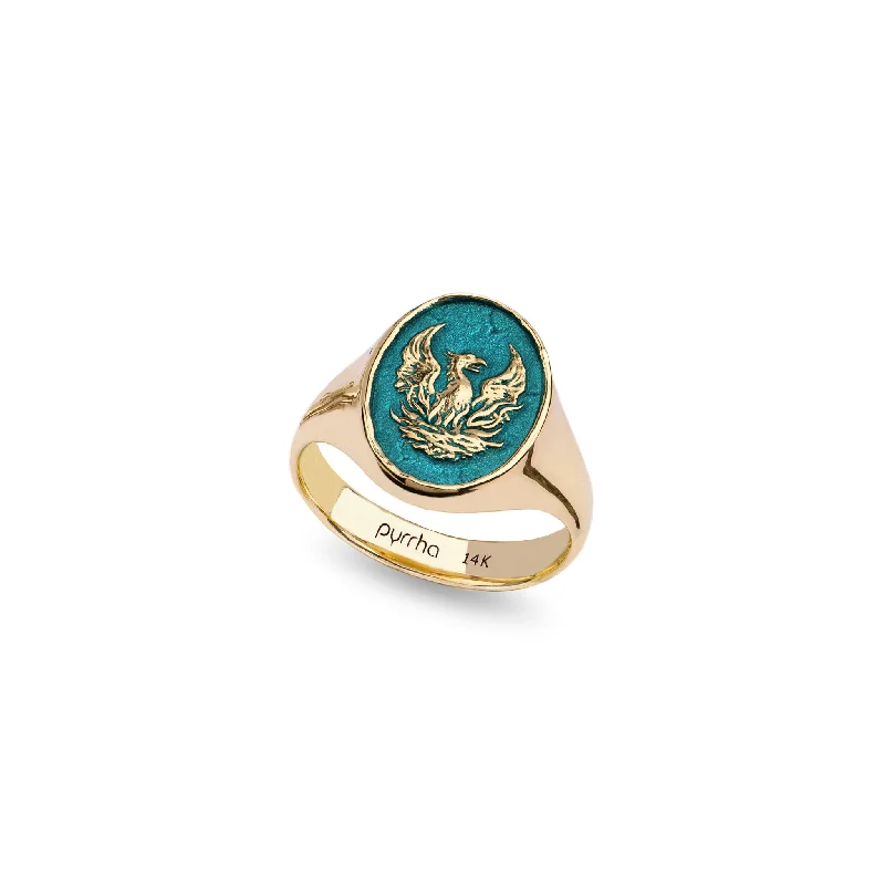 Engagement - Inspired Women's Rings with a Halo of Small DiamondsFire Within 14K Gold Signet Ring - True Colors Engagement - Inspired Women's Rings with a Halo of Small DiamondsFire Within 14K Gold Signet Ring - True Colors