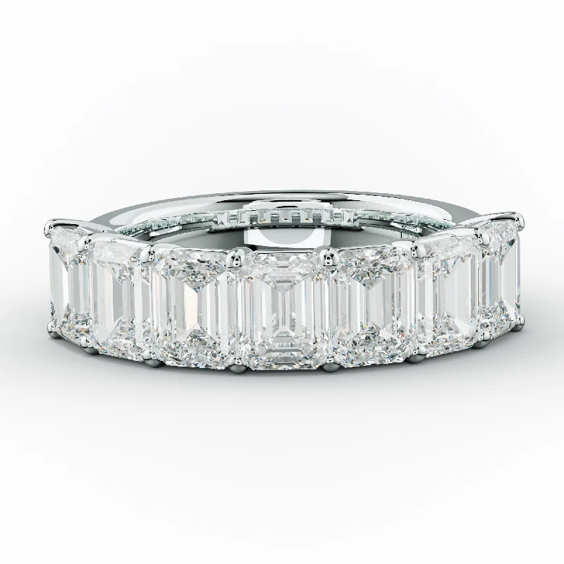 White gold anniversary rings with a sleek appearance4.0 Carat Emerald Diamond Anniversary Band White gold anniversary rings with a sleek appearance4.0 Carat Emerald Diamond Anniversary Band
