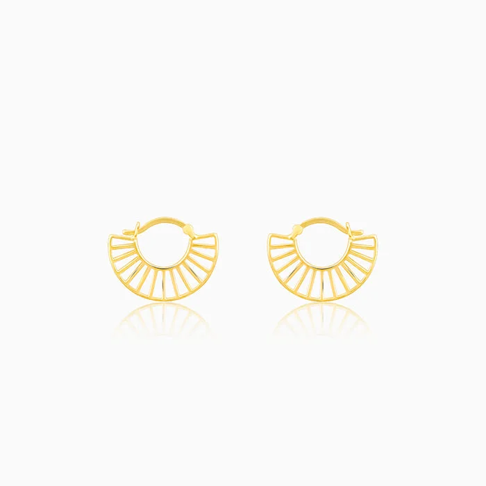 Sterling silver hoop earringsGolden Tracks Hoop Earrings