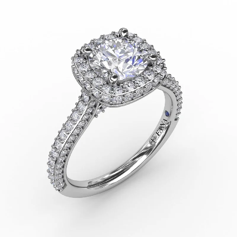 Men's Topaz Engagement Rings in 10K Gold with a Channel - Set Diamond BandCushion-Shaped Waterfall Halo Engagement Ring With Pavé Band Men's Topaz Engagement Rings in 10K Gold with a Channel - Set Diamond BandCushion-Shaped Waterfall Halo Engagement Ring With Pavé Band