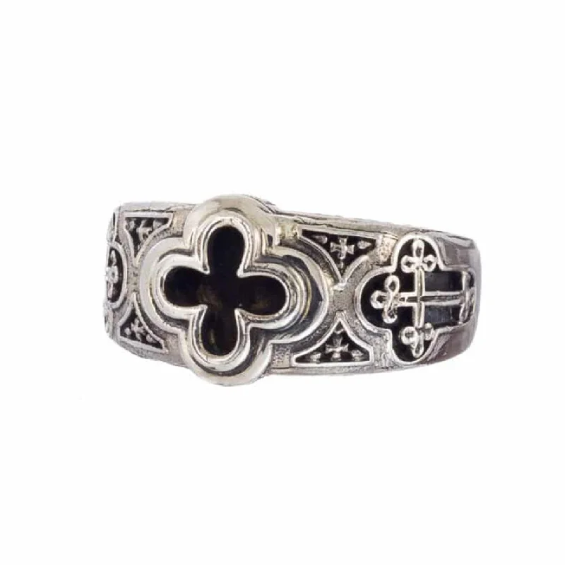 Tennis - Style Women's Rings with a Row of Round Diamonds in PlatinumOdysseus Open Crosses Silver Band Ring Tennis - Style Women's Rings with a Row of Round Diamonds in PlatinumOdysseus Open Crosses Silver Band Ring