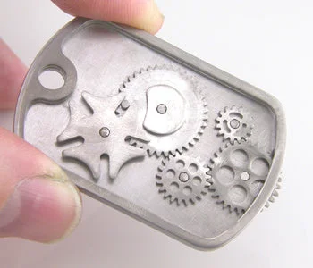 Titanium Rings with a Hidden Compartment for Small TreasuresGeneva Gears Pendant Titanium Rings with a Hidden Compartment for Small TreasuresGeneva Gears Pendant