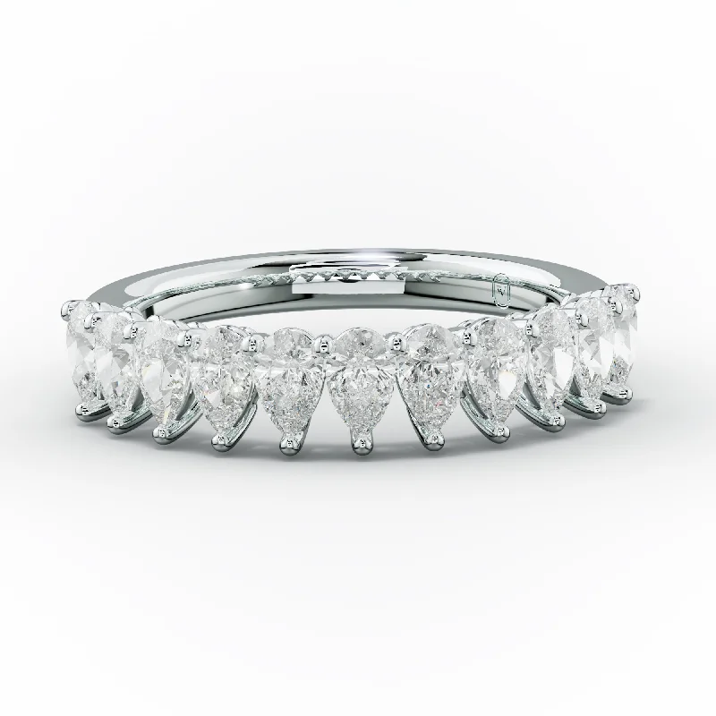 Anniversary rings with a diamond - and - malachite combination1.0 Carat Pear Diamond Anniversary Band Anniversary rings with a diamond - and - malachite combination1.0 Carat Pear Diamond Anniversary Band