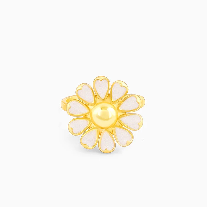 Women's Rings with Hidden Compartments for Secret KeepsakesGolden Open Bramha Kamal Ring