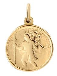 Minimalist Women's Rings with a Single Pearl in 14K Gold - Plated BandsMini St. Christopher Pendant, Gold Vermeil Minimalist Women's Rings with a Single Pearl in 14K Gold - Plated BandsMini St. Christopher Pendant, Gold Vermeil