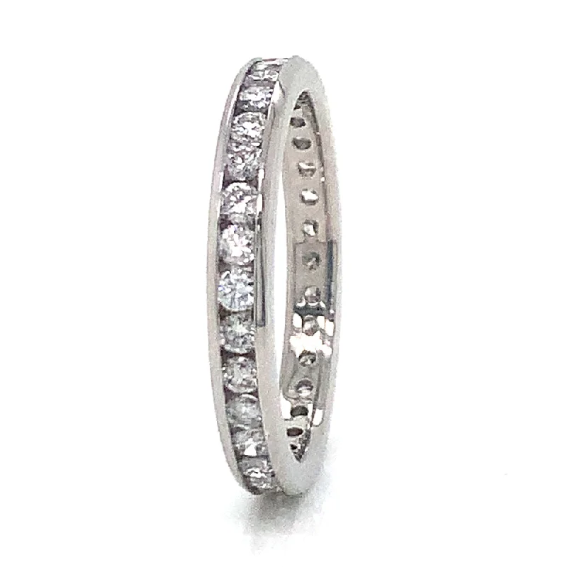 Marquise - Cut Women's Diamond Rings in Palladium for a Unique and Elongated ShapePlatinum Channel-set Diamond Eternity Band Marquise - Cut Women's Diamond Rings in Palladium for a Unique and Elongated ShapePlatinum Channel-set Diamond Eternity Band