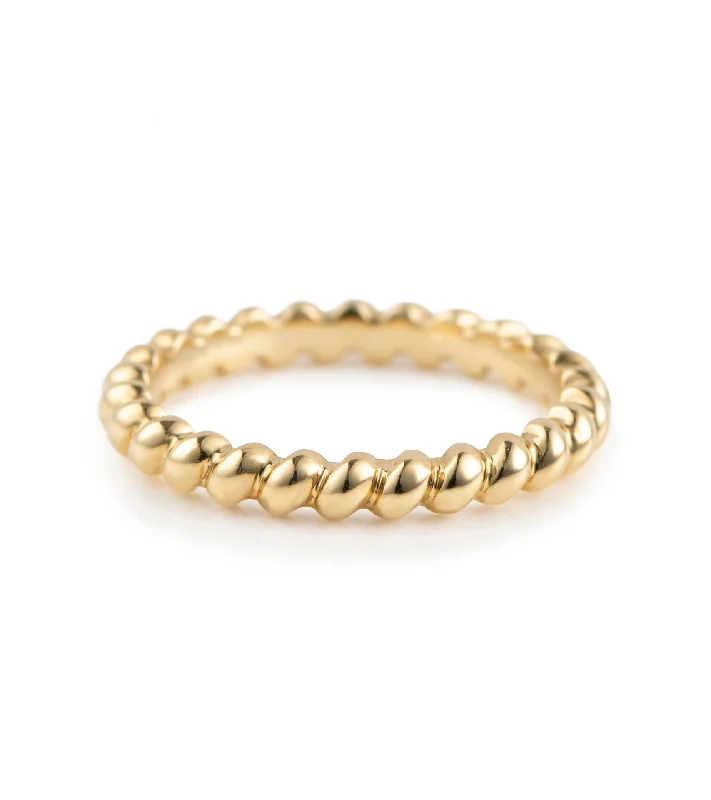 Vintage - Inspired Filigree - Design Women's Rings in Sterling SilverRope 18K Gold Ring