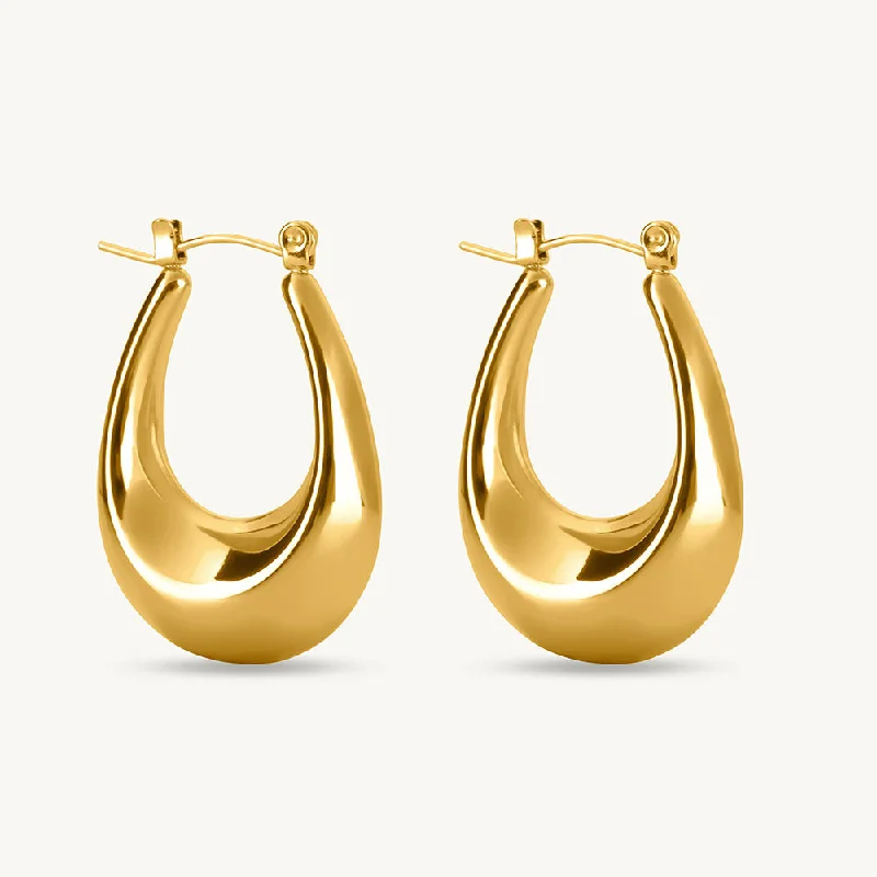 Silicone Women's Rings for a Comfortable and Durable OptionU-shaped Chunky Earrings
