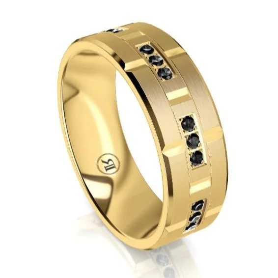 Women's Solitaire Diamond Rings with Round - Cut Diamonds and Platinum Settings for an Elegant EngagementThe Elliott Yellow Gold & Black Diamond Mens Wedding Ring Women's Solitaire Diamond Rings with Round - Cut Diamonds and Platinum Settings for an Elegant EngagementThe Elliott Yellow Gold & Black Diamond Mens Wedding Ring