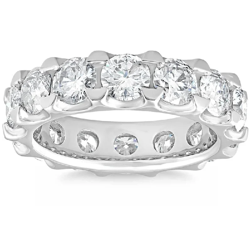 Cathedral - Style Women's Diamond Rings with a Raised Center Setting and Elaborate MetalworkVS 5 Ct Lab Grown Diamond Eternity Ring in 14k White, Yellow, or Rose Gold Cathedral - Style Women's Diamond Rings with a Raised Center Setting and Elaborate MetalworkVS 5 Ct Lab Grown Diamond Eternity Ring in 14k White, Yellow, or Rose Gold