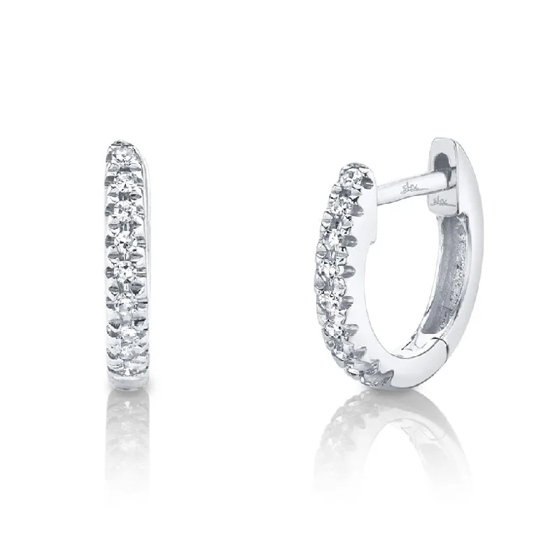 Men's Tanzanite Engagement Rings in Palladium with a Three - Stone ArrangementShy Creation Mini Hoop Diamond Huggies Men's Tanzanite Engagement Rings in Palladium with a Three - Stone ArrangementShy Creation Mini Hoop Diamond Huggies