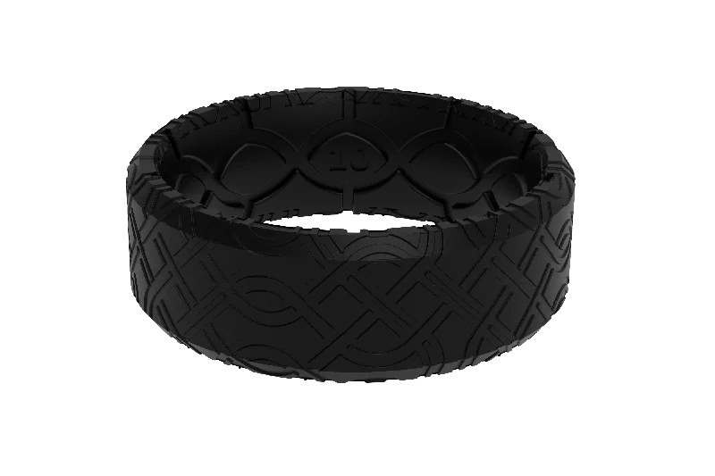 Men's adjustable - size rings for a perfect fitEdge 3D Eternity Black Ring