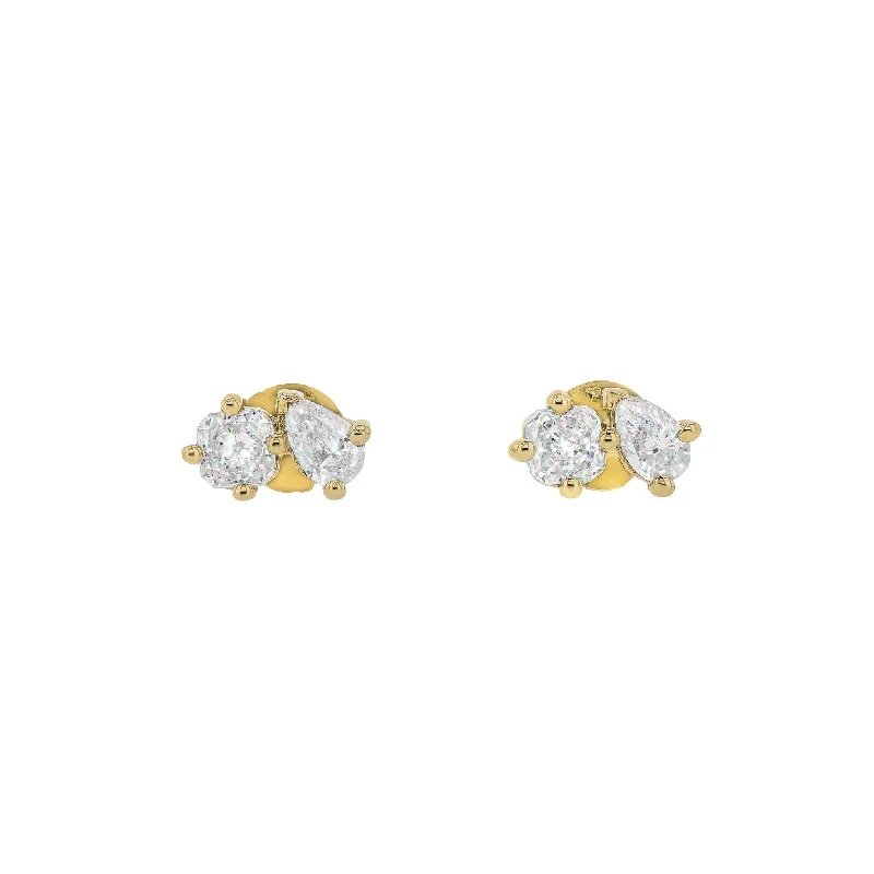 Emerald and diamond engagement ring in a vintage - inspired platinum bandAngelica Diamond Earrings - Lab Grown Diamonds Emerald and diamond engagement ring in a vintage - inspired platinum bandAngelica Diamond Earrings - Lab Grown Diamonds