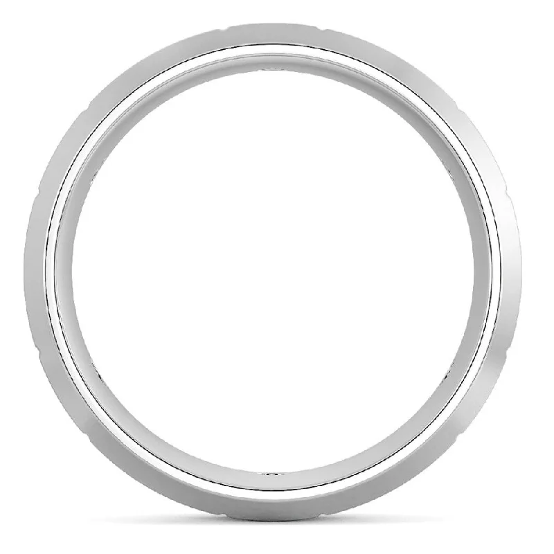 Signature - Design Women's Diamond Rings with a Brand - Specific Pattern and High - Quality DiamondsMens 3/4ct Comfort Fit White Gold Diamond Wedding Band Ring