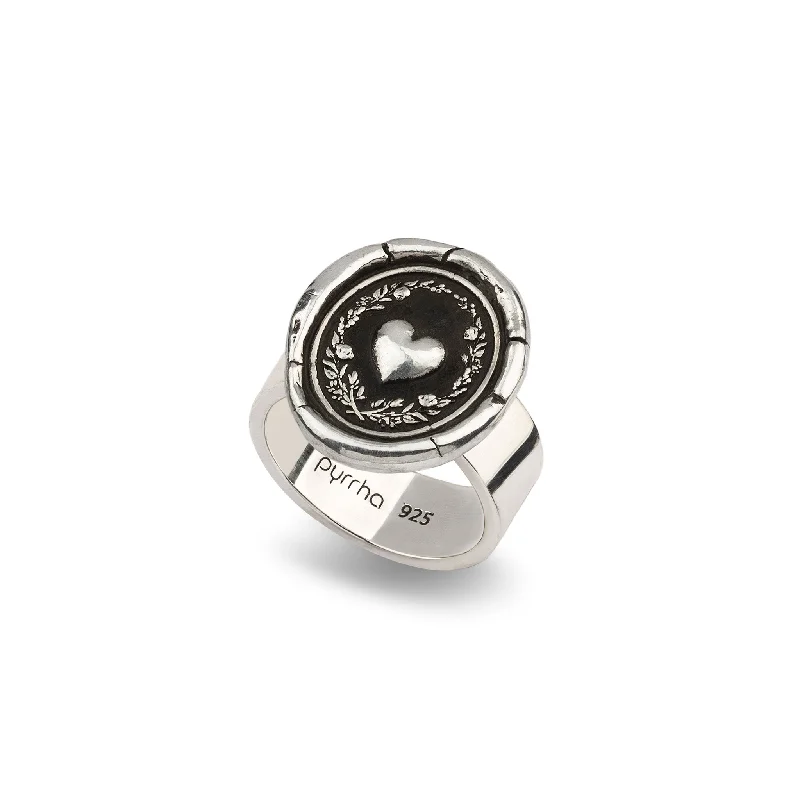 Boho - Style Women's Rings with Turquoise and Leather AccentsSelf-Love Talisman Ring