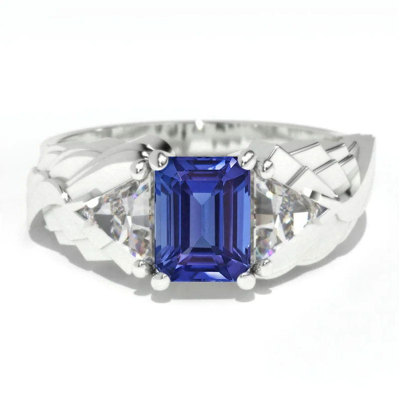 Men's multi - colored gemstone rings for a vibrant style3.8 Carat Natural Genuine Tanzanite Men's Wing Gold Ring. Men's multi - colored gemstone rings for a vibrant style3.8 Carat Natural Genuine Tanzanite Men's Wing Gold Ring.