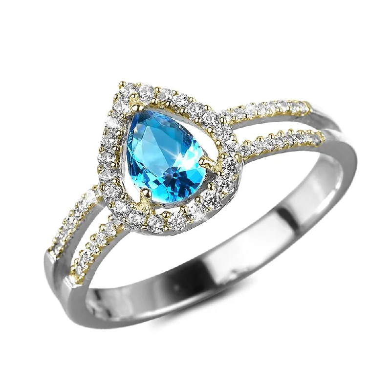 Diamond - Encrusted Women's Rings for Special Occasions in 18K GoldDewdrop Halo Ring Diamond - Encrusted Women's Rings for Special Occasions in 18K GoldDewdrop Halo Ring