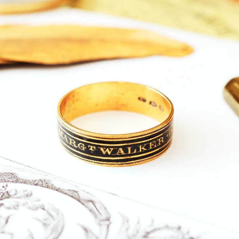 Adjustable Ring Sizes for Women's Rings in Stainless SteelMourning Ring for Margaret Walker Date 1798 Adjustable Ring Sizes for Women's Rings in Stainless SteelMourning Ring for Margaret Walker Date 1798