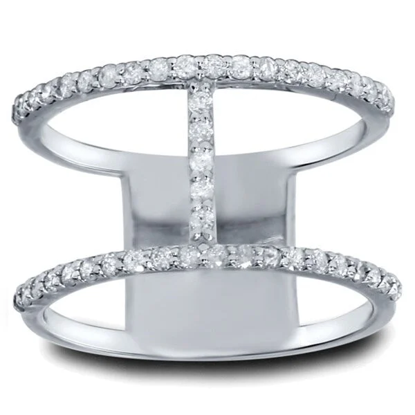 Adjustable Women's Diamond Rings with a Flexible Band for a Comfortable and Custom FitPompeii3 14k White Gold 1/2ct TDW Diamond Ring (H-I, I1-I2) Adjustable Women's Diamond Rings with a Flexible Band for a Comfortable and Custom FitPompeii3 14k White Gold 1/2ct TDW Diamond Ring (H-I, I1-I2)