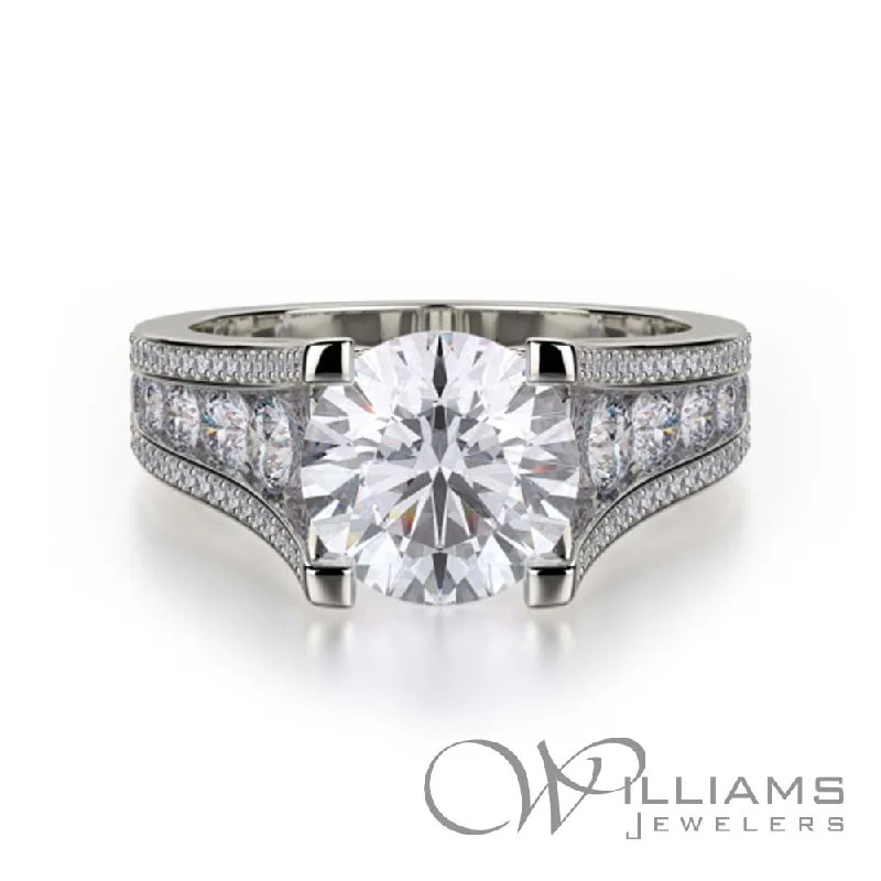 Men's Tanzanite Engagement Rings in Palladium with a Three - Stone ArrangementMichael M Loud 18 Karat Diamond Engagement Ring Men's Tanzanite Engagement Rings in Palladium with a Three - Stone ArrangementMichael M Loud 18 Karat Diamond Engagement Ring