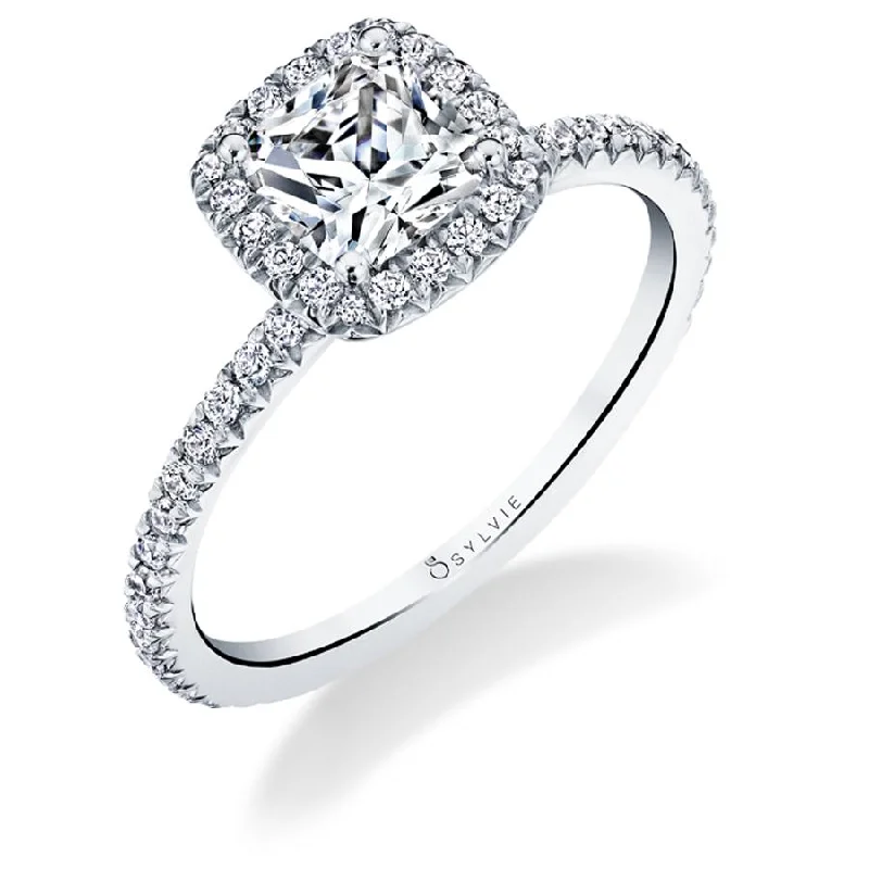 Men's Diamond Engagement Rings with Platinum Band and Halo Setting for a Luxury Proposal14K White Gold 0.31Ct Cushion Halo Diamond Ring Setting Men's Diamond Engagement Rings with Platinum Band and Halo Setting for a Luxury Proposal14K White Gold 0.31Ct Cushion Halo Diamond Ring Setting