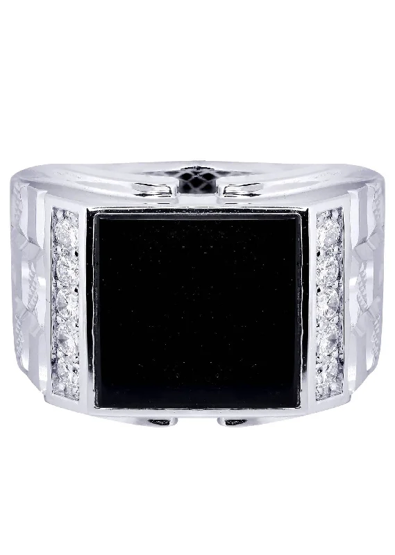 Adjustable Women's Diamond Rings with a Flexible Band for a Comfortable and Custom FitWhite Gold Pinky Diamond Ring| 0.34 Carats| 10.5 Grams