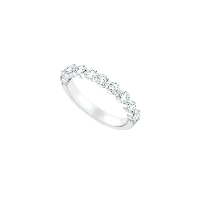 Solitaire diamond engagement ring with a platinum setting for a classic and elegant lookNatural White Gold Josephine Luxe Diamond Band - Size L1/2 Solitaire diamond engagement ring with a platinum setting for a classic and elegant lookNatural White Gold Josephine Luxe Diamond Band - Size L1/2