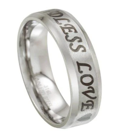 Men's shock - resistant rings for durabilityMen's "Endless Love" Stainless Steel Ring with Beveled Edges | 6mm Men's shock - resistant rings for durabilityMen's "Endless Love" Stainless Steel Ring with Beveled Edges | 6mm