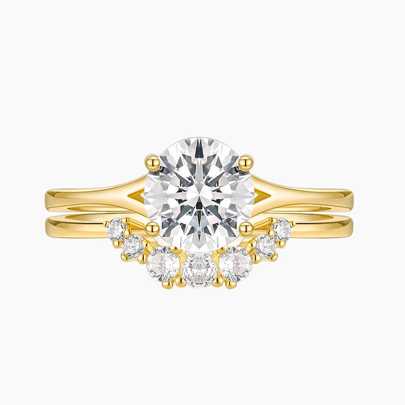 Women's 18K Gold Solitaire Diamond Ring for an Elegant Everyday Look14K Gold Vermeil Curved Round Promise Ring Women's 18K Gold Solitaire Diamond Ring for an Elegant Everyday Look14K Gold Vermeil Curved Round Promise Ring