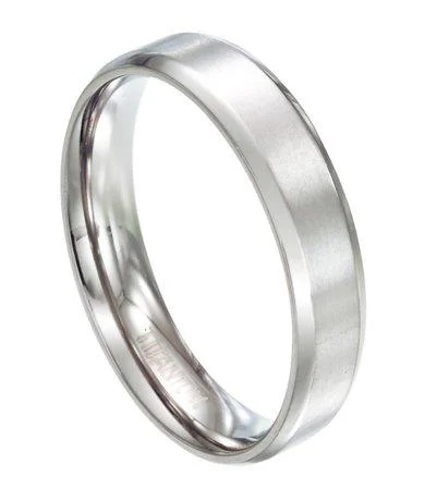 Men's skull - shaped rings for a gothic styleTitanium Wedding Ring with Polished Beveled Edges | 6mm Men's skull - shaped rings for a gothic styleTitanium Wedding Ring with Polished Beveled Edges | 6mm