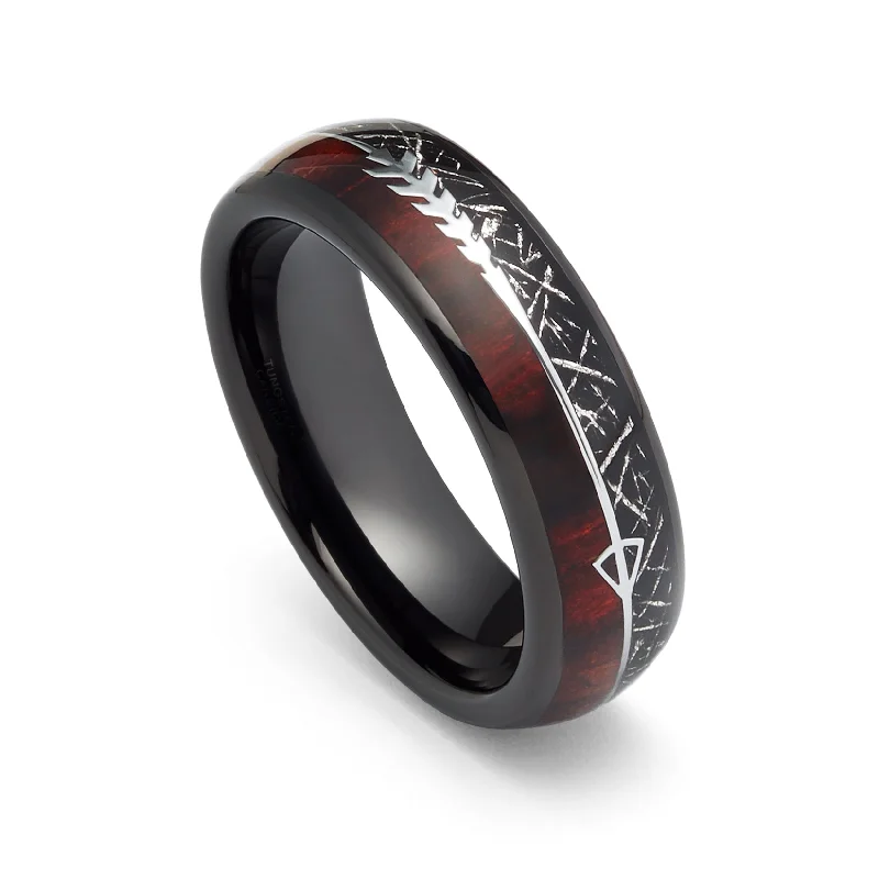 Adjustable Ring Sizes for Women's Rings in Stainless Steel6mm Tungsten Carbide Meteorite Wedding Band, Koa Wood Ring, Arrow Ring Adjustable Ring Sizes for Women's Rings in Stainless Steel6mm Tungsten Carbide Meteorite Wedding Band, Koa Wood Ring, Arrow Ring