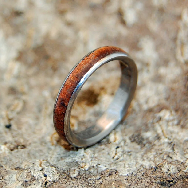 Statement - Making Cocktail Rings for Women with Large Cubic ZirconiaKoa Wood Dome | Men's Koa Wood & Titanium Wedding Ring Statement - Making Cocktail Rings for Women with Large Cubic ZirconiaKoa Wood Dome | Men's Koa Wood & Titanium Wedding Ring
