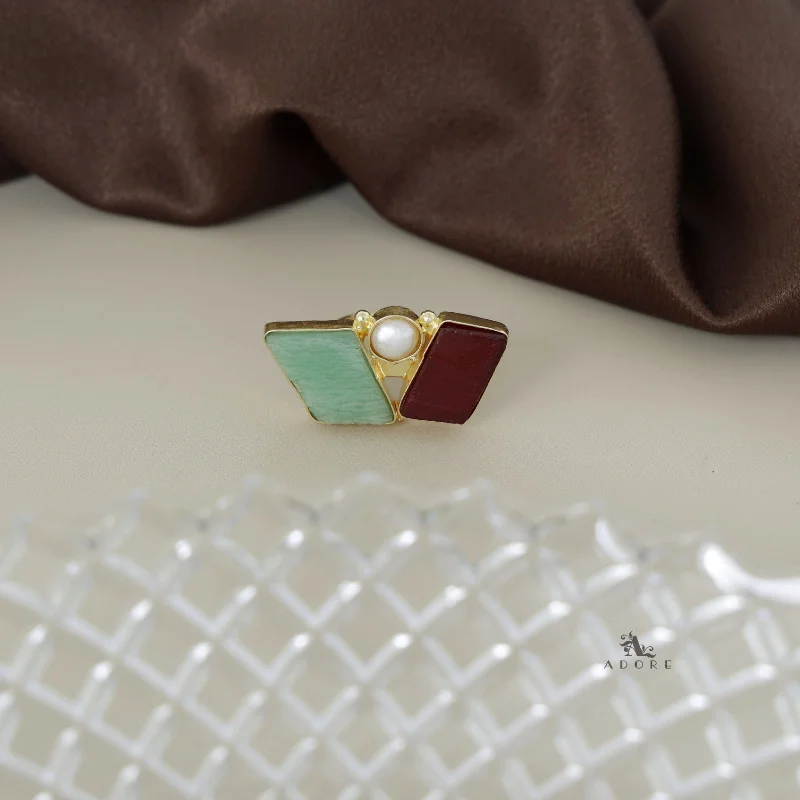 Amazonite Green + Maroon