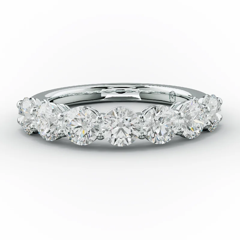 Oval - cut diamond anniversary rings for a unique shape2.0 Carat Round Diamond Anniversary Band
