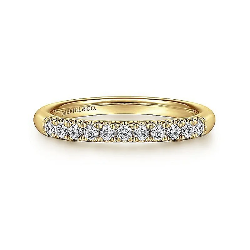 Art Deco - Inspired Women's Diamond Rings with Geometric Designs and Baguette - Cut Diamonds14K Yellow Gold 11 Stone French Pavé Wedding Band Art Deco - Inspired Women's Diamond Rings with Geometric Designs and Baguette - Cut Diamonds14K Yellow Gold 11 Stone French Pavé Wedding Band