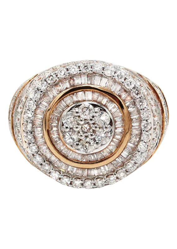 Marquise - Cut Women's Diamond Rings in Palladium for a Unique and Elongated ShapeMens Diamond Ring | 2.98 Carats | 12.28 Grams