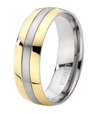 Men's thumb rings with a wide bandMen's Two Tone Titanium 8mm Wedding Ring with Brushed Finish-8mm Men's thumb rings with a wide bandMen's Two Tone Titanium 8mm Wedding Ring with Brushed Finish-8mm