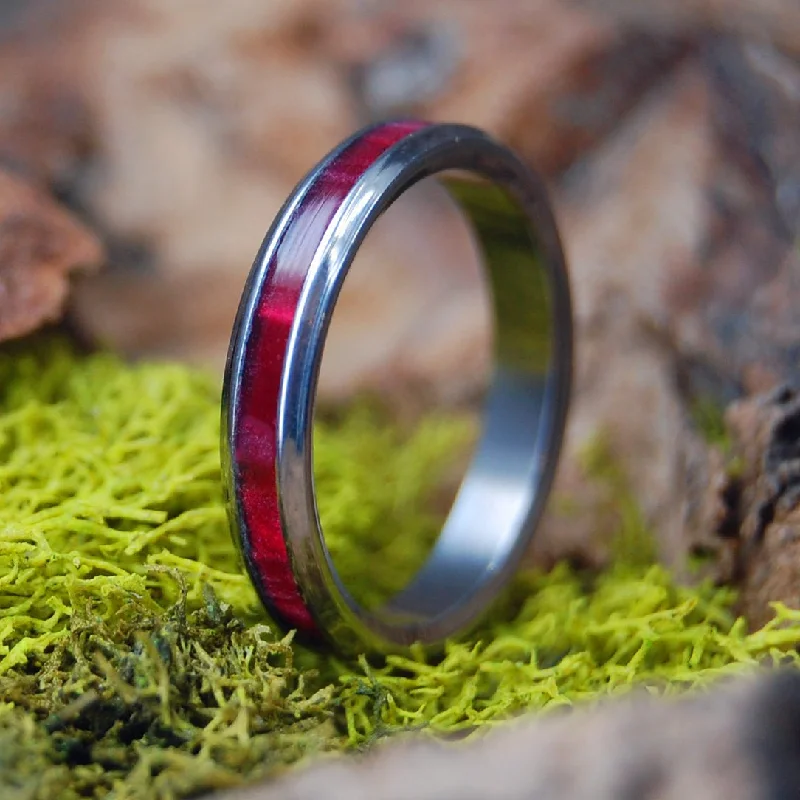 Enamel - Coated Women's Rings in Bright, Bold ColorsRed Marbled Flared | Men's Red Marbled Opalescent Resin & Titanium Wedding Ring Enamel - Coated Women's Rings in Bright, Bold ColorsRed Marbled Flared | Men's Red Marbled Opalescent Resin & Titanium Wedding Ring
