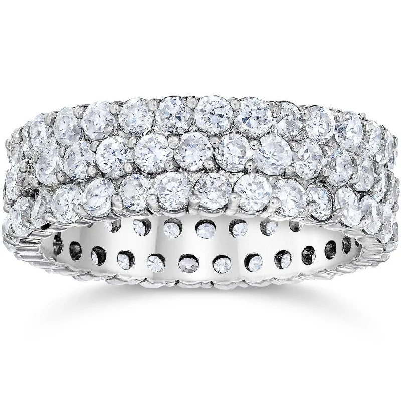 Cathedral - Style Women's Diamond Rings with a Raised Center Setting and Elaborate Metalwork14k White Gold 3 1/2ct TDW Eco-friendly Lab Grown Diamond Wedding Ring Cathedral - Style Women's Diamond Rings with a Raised Center Setting and Elaborate Metalwork14k White Gold 3 1/2ct TDW Eco-friendly Lab Grown Diamond Wedding Ring