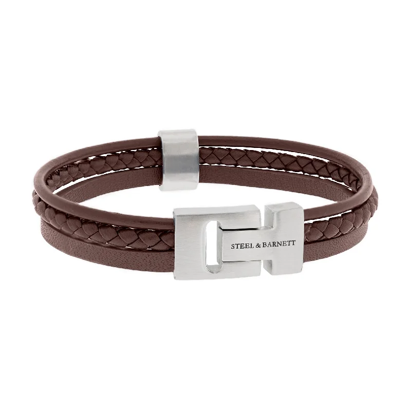 Men's Opal Engagement Rings in 10K Gold with a Milgrain - Trimmed BandLeather Bracelet Casual Cole Brown LBCC-002-65E85U-S Men's Opal Engagement Rings in 10K Gold with a Milgrain - Trimmed BandLeather Bracelet Casual Cole Brown LBCC-002-65E85U-S