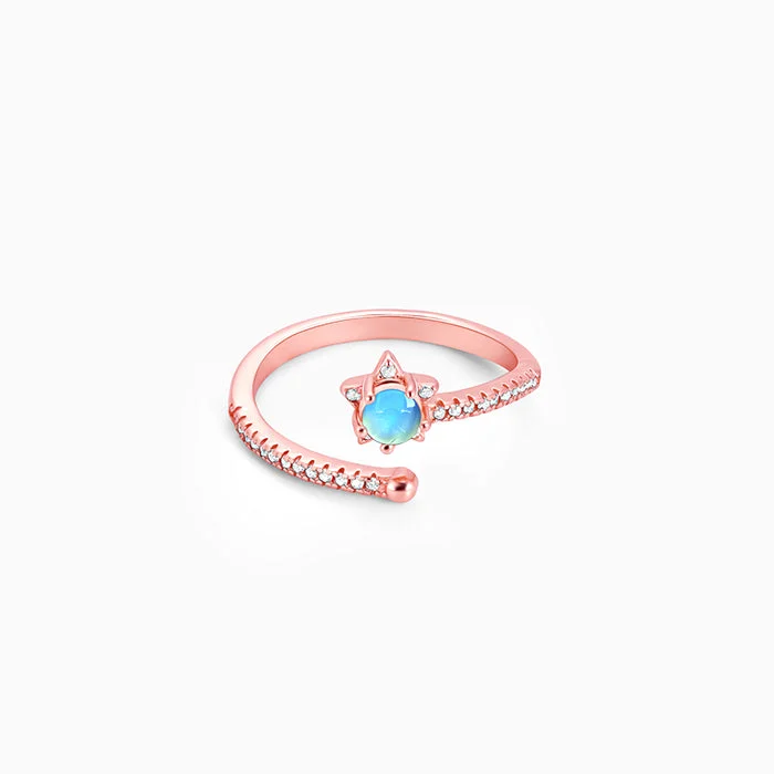 Women's Infinity Symbol Rings in Rose Gold for a Romantic TouchRose Gold Aquatic Ring