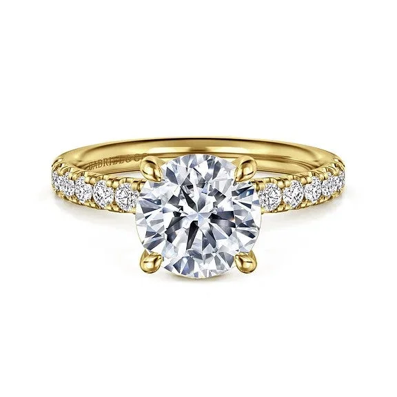 Men's Alexandrite Engagement Rings in Platinum with a Hidden Halo of DiamondsWinslow - 14K Yellow Gold Round Diamond Engagement Ring (Setting Only)